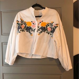 Floral Cropped Blouse